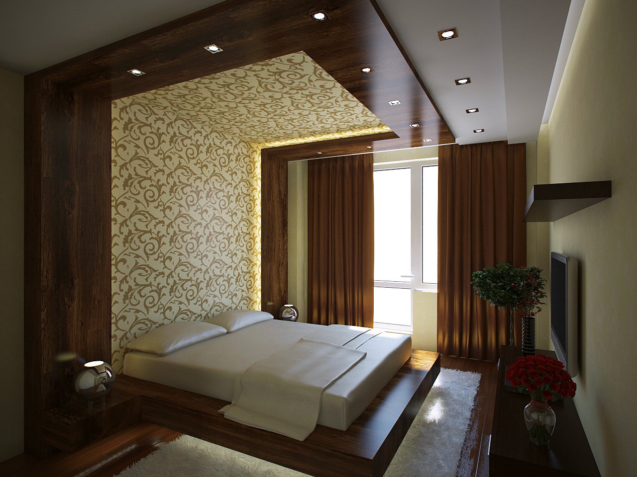 Дизайн потолка в спальне: 100 фото-идей оформления потолка
