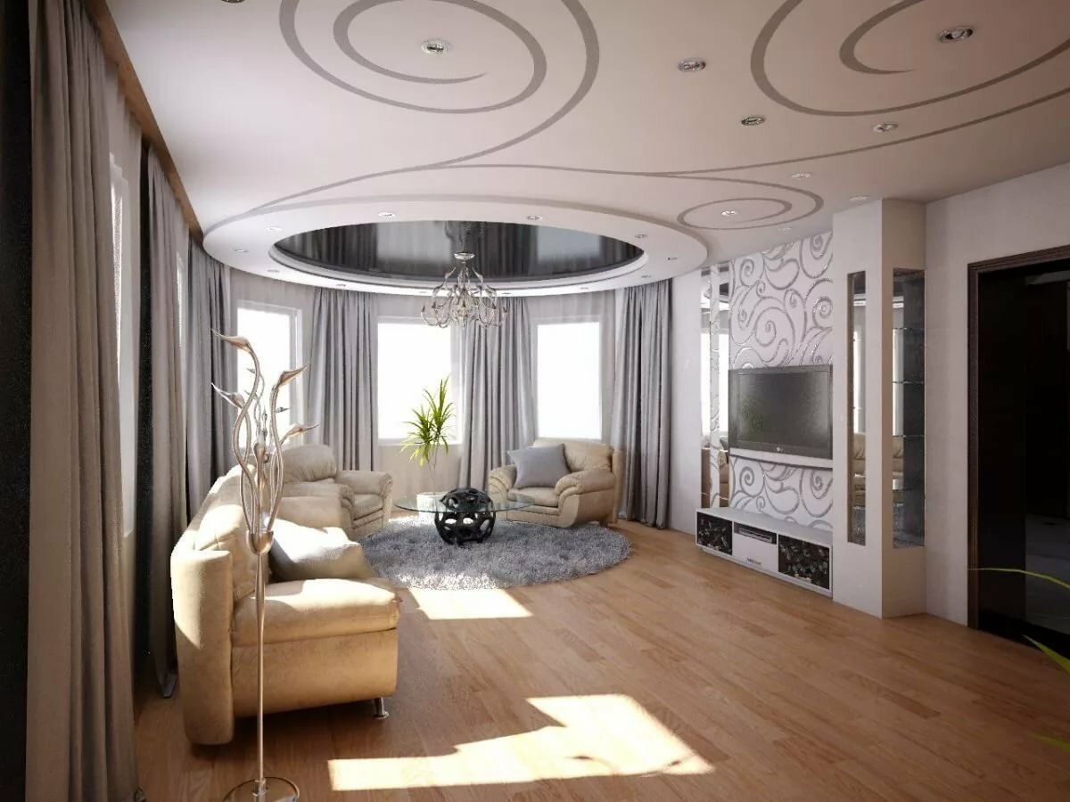 Дизайн зала в квартире, стили - фото примеров
