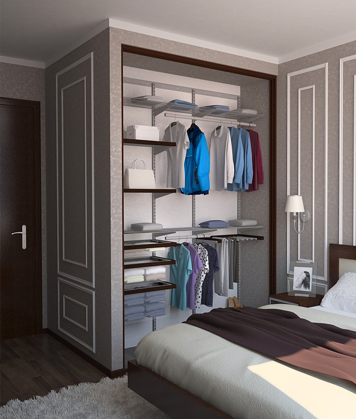 Спальня с гардеробной: современные и функциональные идеи дизайна + фото