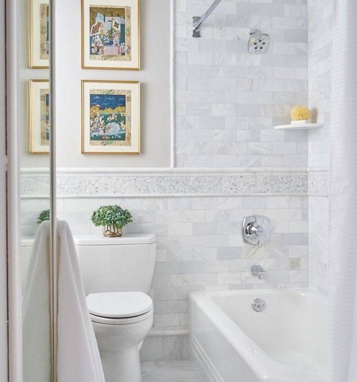 Керамическая плитка для маленькой ванной комнаты, фото раскладки и выбор