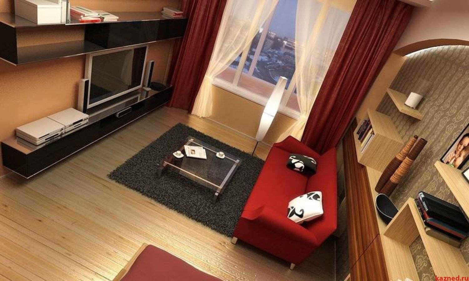 примеры расстановки мебели в однокомнатной квартире