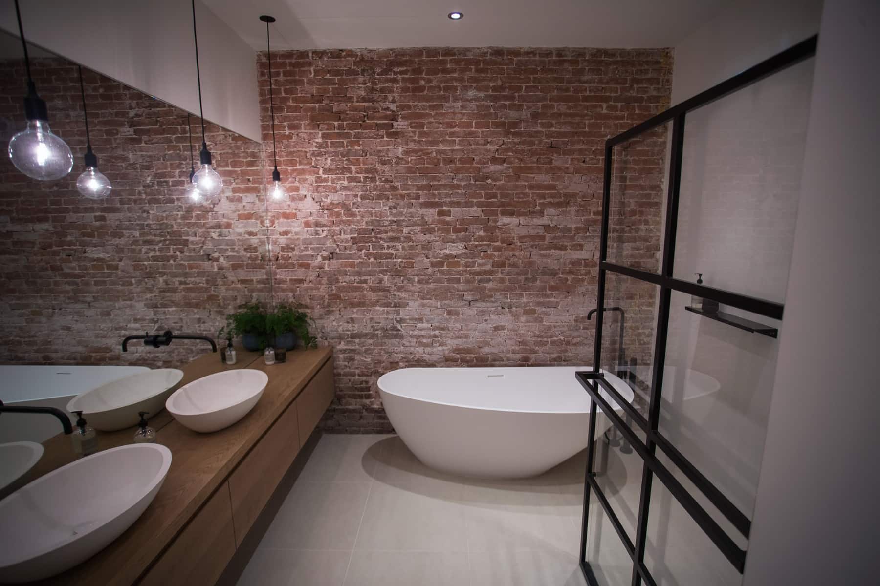 Дизайн ванной комнаты в стиле лофт