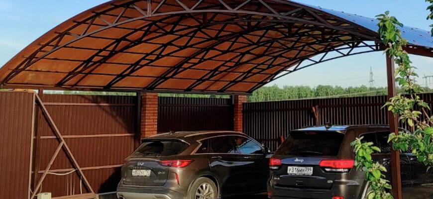 Разновидности навесов для авто и способы их постройки. делаем навес для машины из поликарбоната своими руками