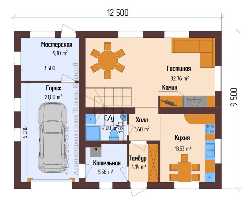 Проекты домов и коттеджей с гаражом | house expert