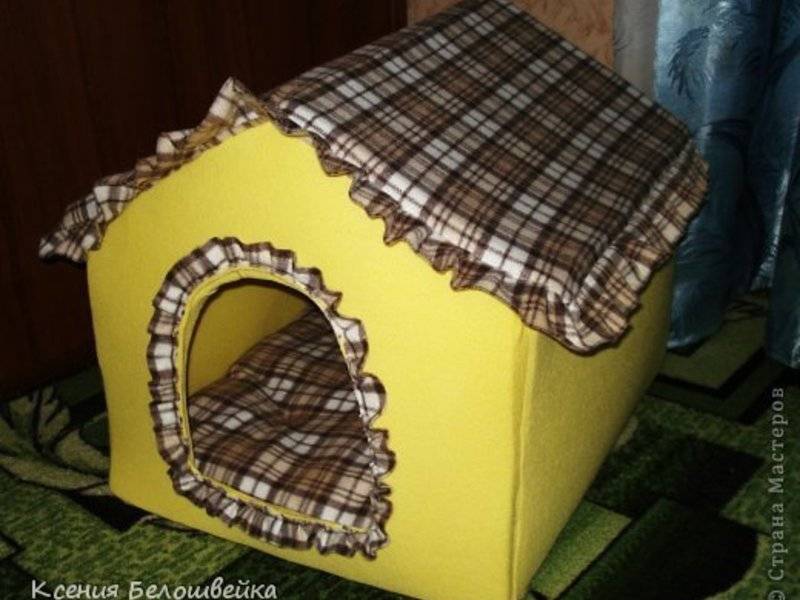 Сшить домик для кошки своими руками из поролона и ткани: выкройки