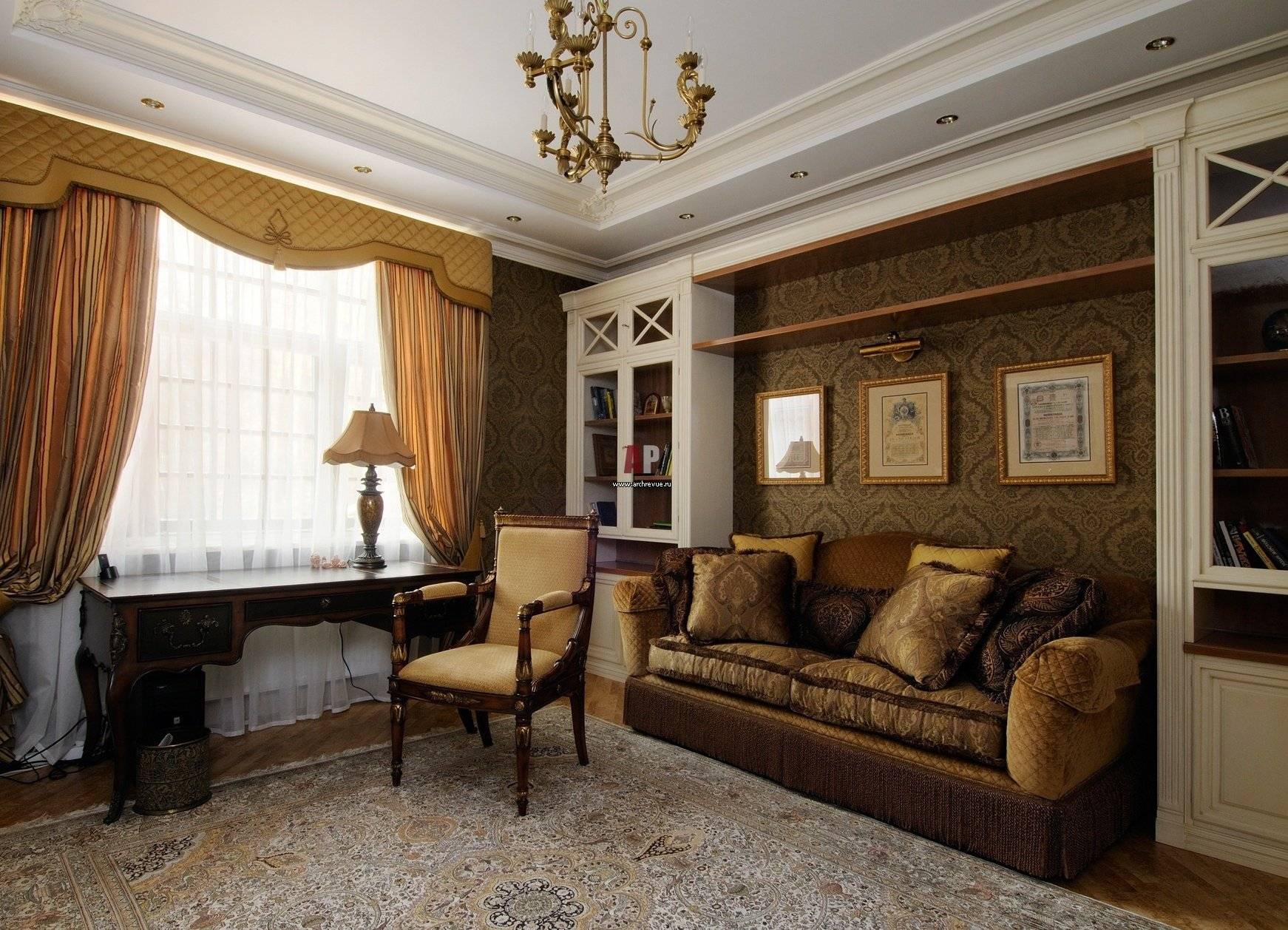 комната в квартире в классическом стиле