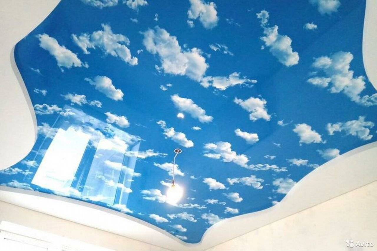 Потолок небо с облаками с подсветкой