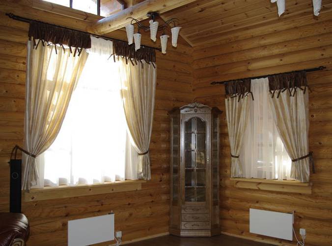 Шторы на маленькие окна занавески и тюль на небольшое окно в частном доме