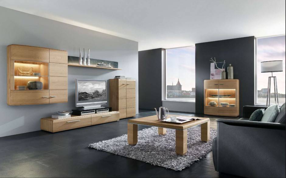Гостиная в стиле модерн: мебель для гостиной и кухни, фото дизайна