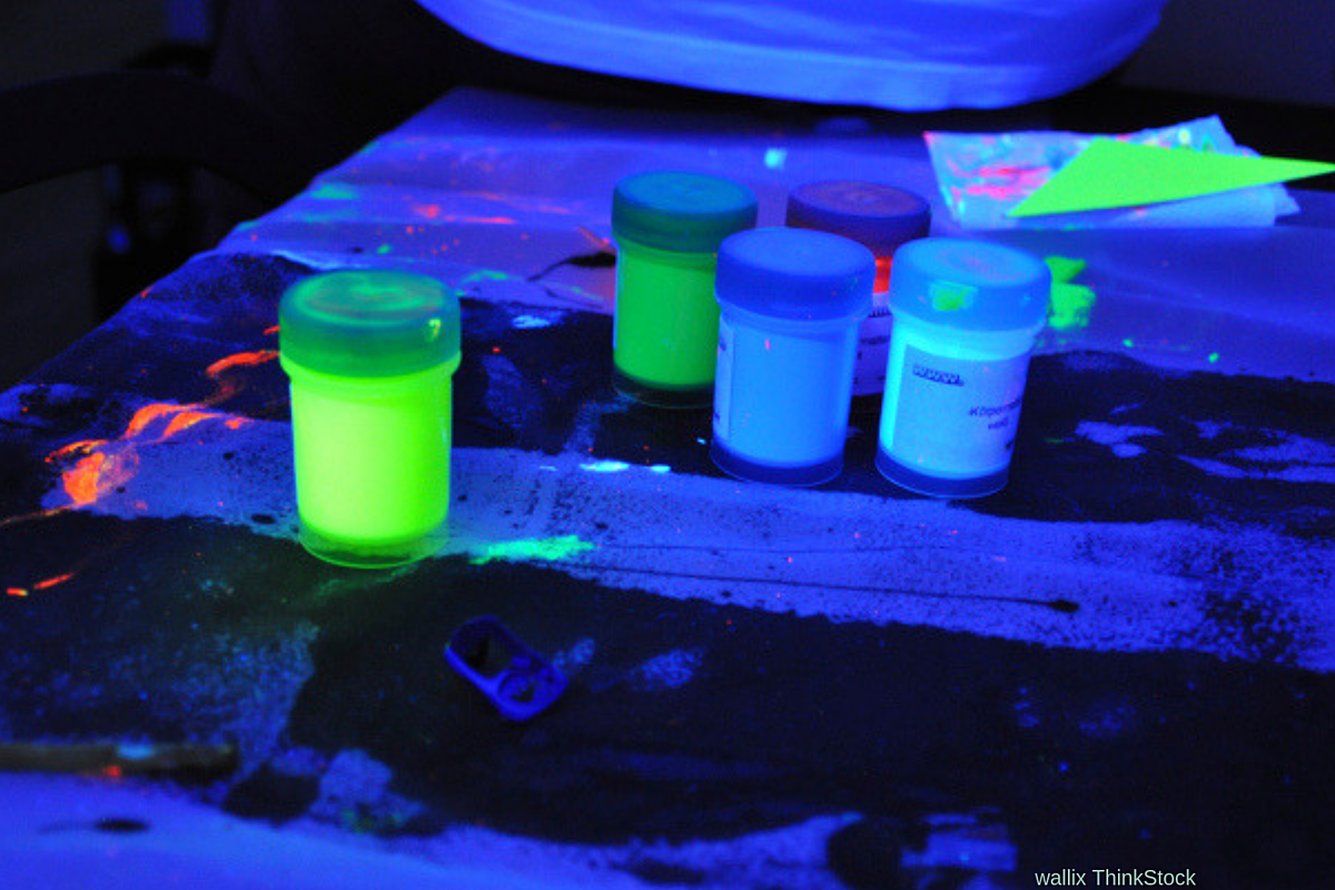 Флуоресцентные краски: свойства, применение, приготовление своими руками