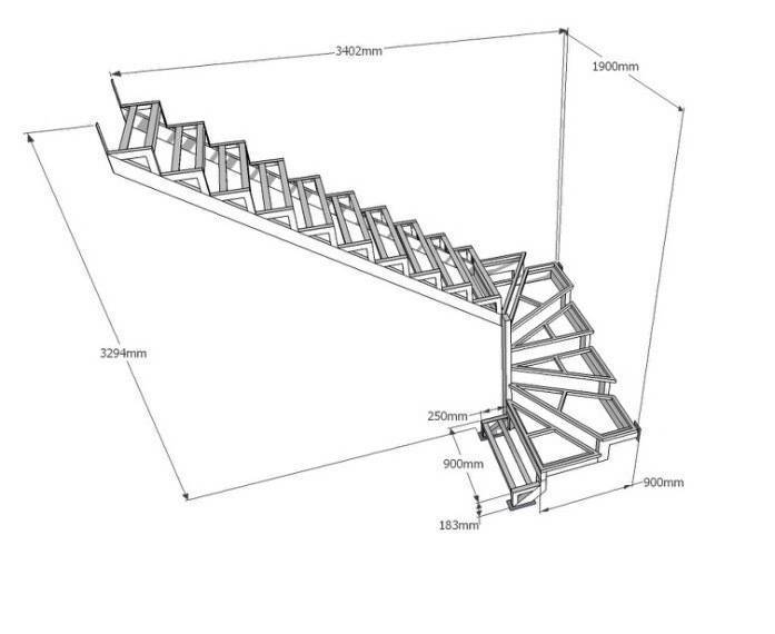 Лестница из профильной трубы своими руками: чертежи и пошаговый монтаж