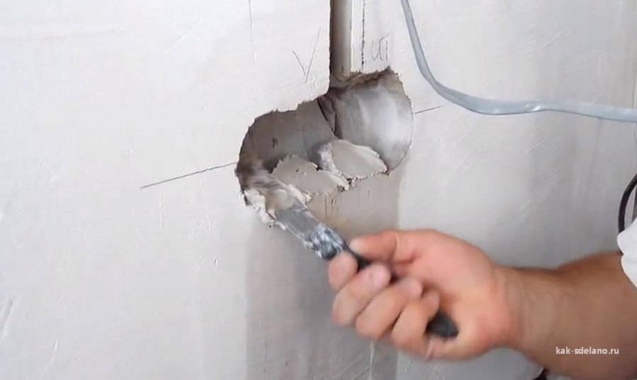 Как установить розетку в стену из бетона, из гипсокартона своими руками — пошаговая инструкция