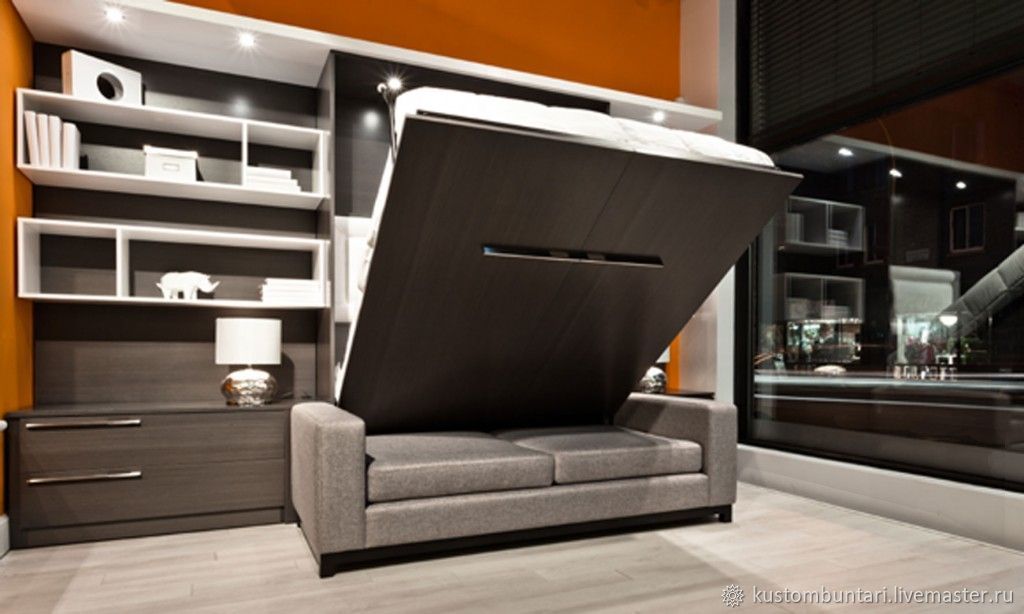 Кровать трансформер для малогабаритной квартиры - фото дизайны кроватей с рекомендациями