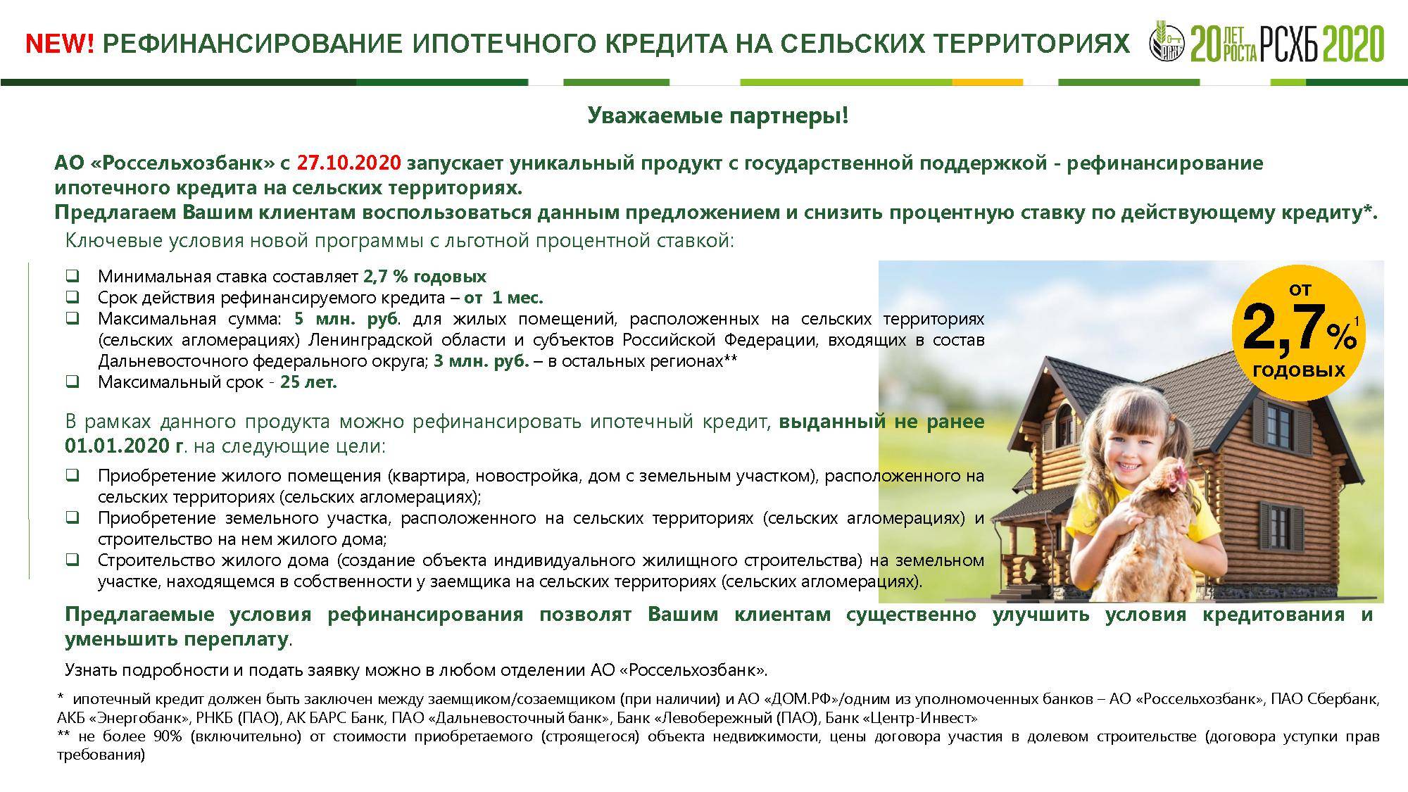 Условия и подводные камни ипотеки от россельхозбанка для сельской местности