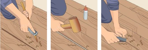 Чем заделать щели в деревянном полу между досками