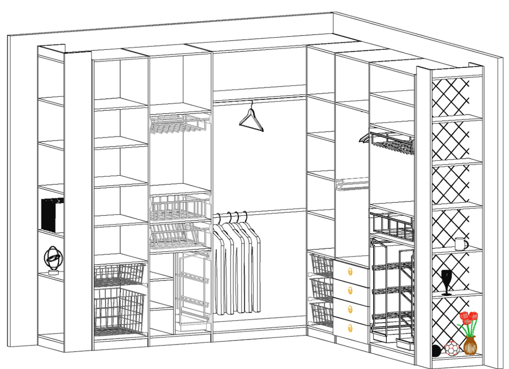 Шкаф купе как нарисовать