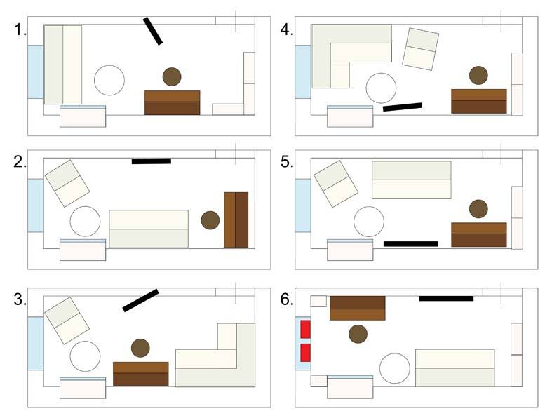 Идеи, как расставить мебель в зале: 5 зон