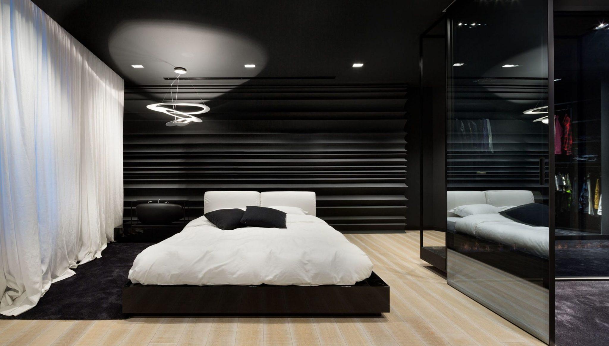 Скромность спальни в стиле хай тек: как это можно сделать (60 креативных идей)