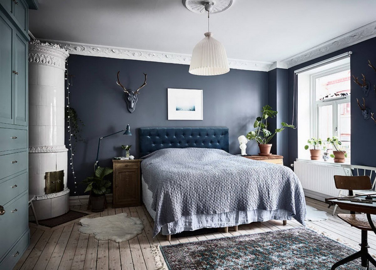 Модная голубая спальня: 29 новых идеи спальни в голубых тонах
