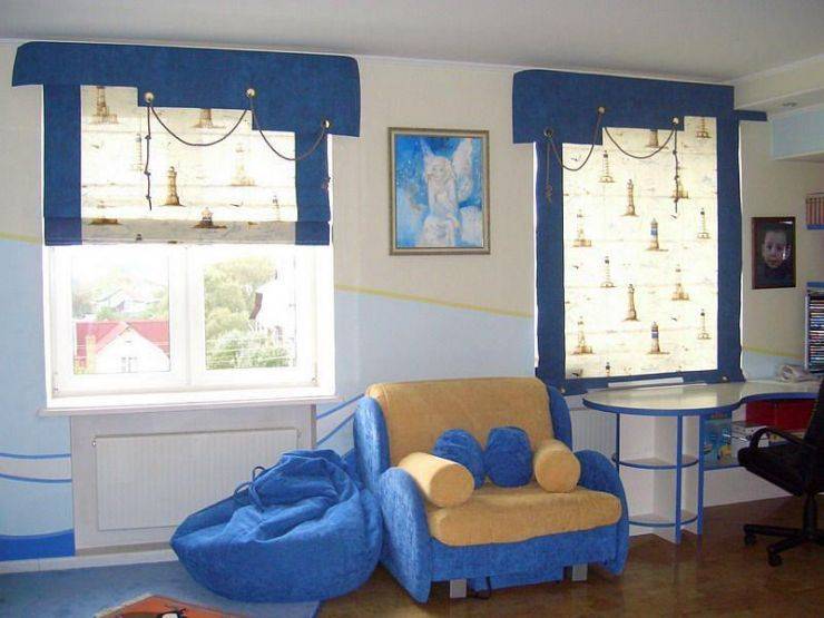 Римские шторы в детскую комнату - 63 фото для мальчика и девочки, подростка