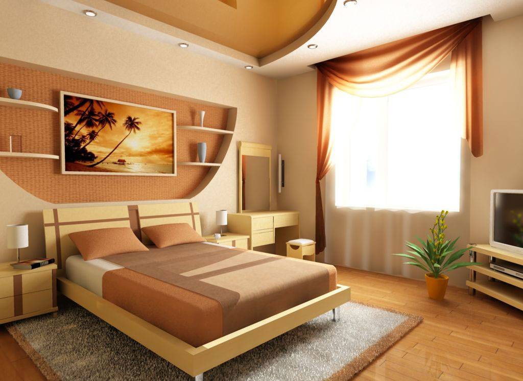 Интерьер спальни в светлых тонах со светлой мебелью - 50 фото