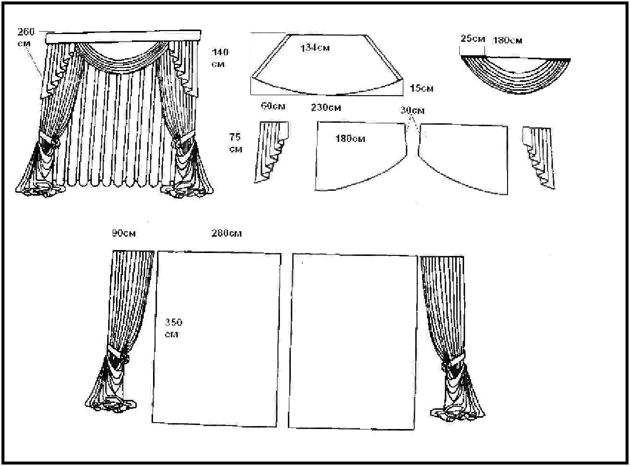 Сборник выкроек для шитья штор и занавесок своими руками