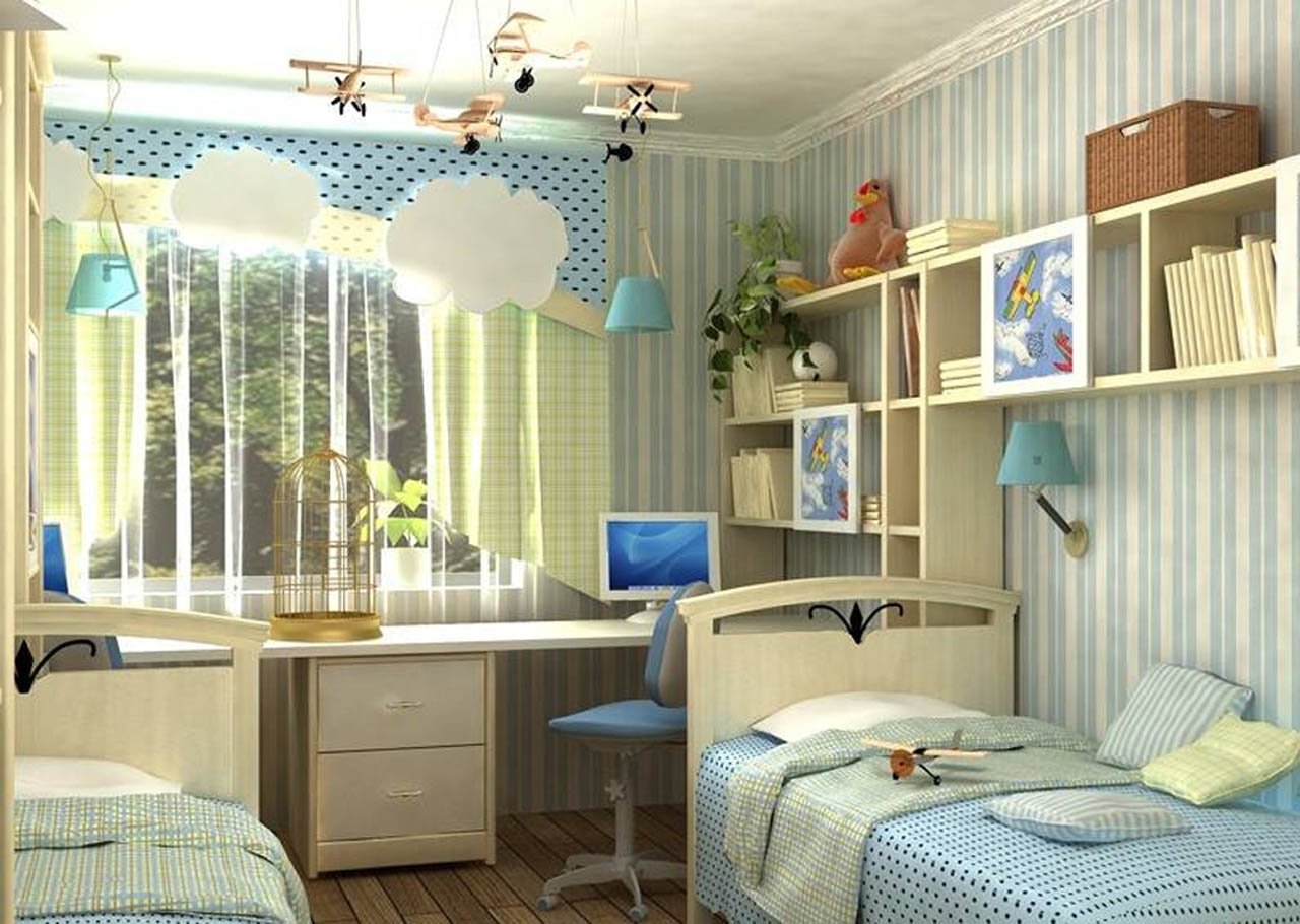 Методы оформления дизайна комнаты для двух подростков мальчишек
