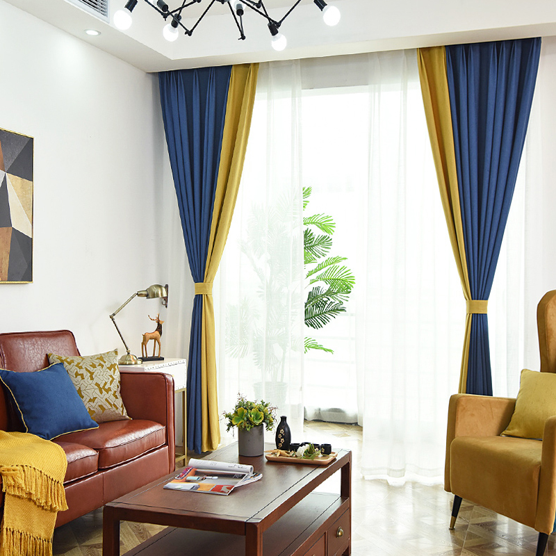 Синие шторы — 129 фото применения в дизайне спальни, гостинной, ванной, кухни, столовой и кабинета