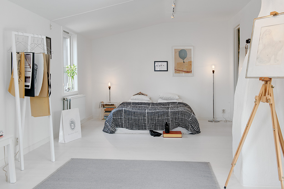 Спальня в скандинавском стиле - фото дизайнерских проектов в светлой и темной палитре
