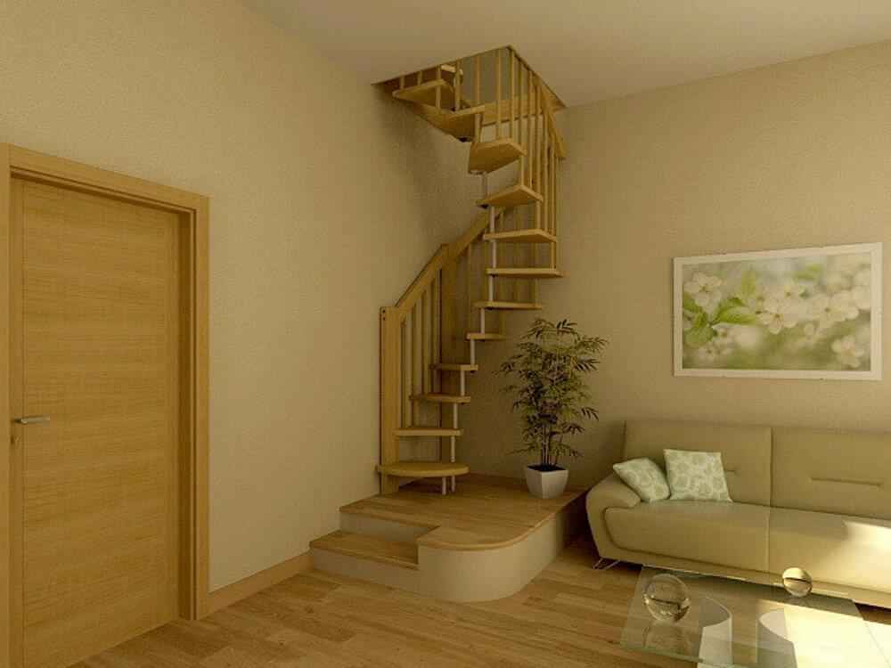 Компактные лестницы на второй этаж: в маленьком помещении, проемов фото, площадь дома, малогабаритные места — sibear.ru