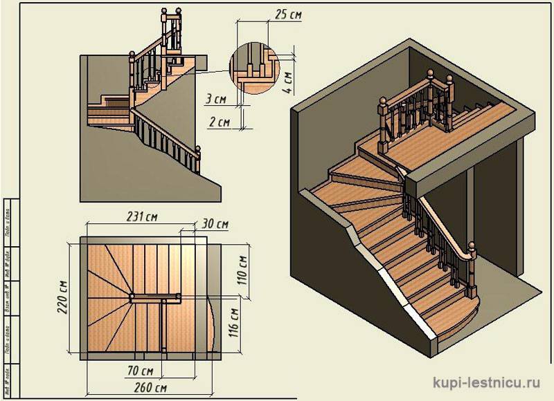 Лестница на второй этаж в частном доме проекты с размерами