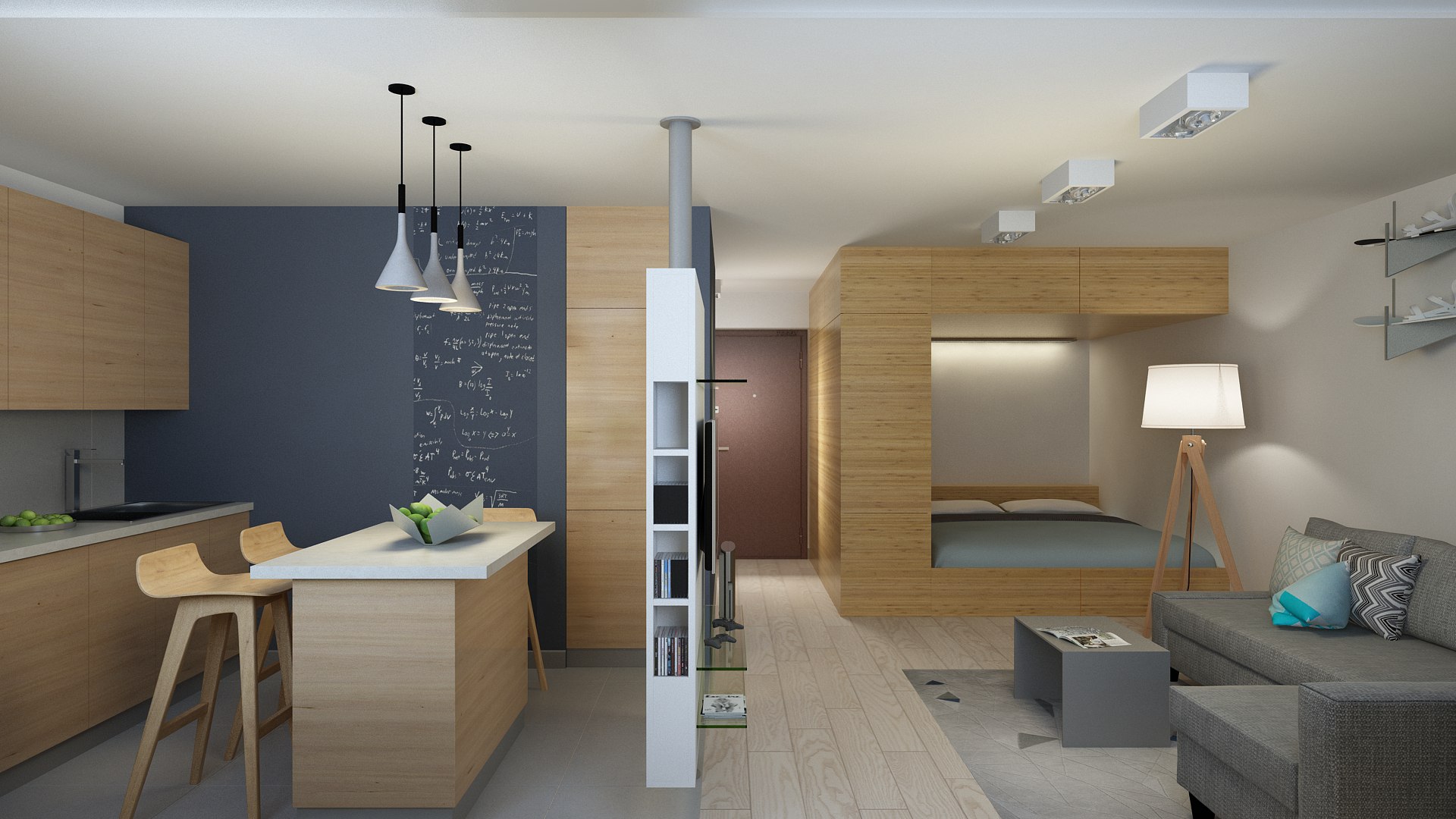 Современный дизайн однокомнатной квартиры, или Как обрести чувство свободы в «четырёх стенах»