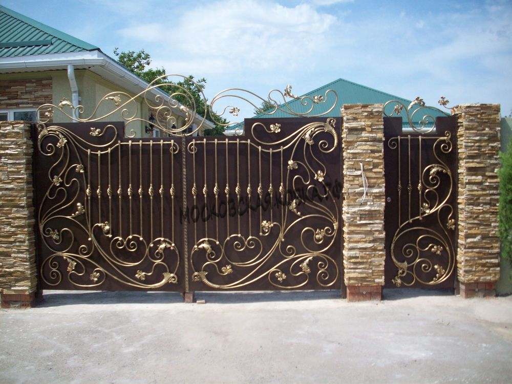 (+89 фото) красивые ворота для частных домов