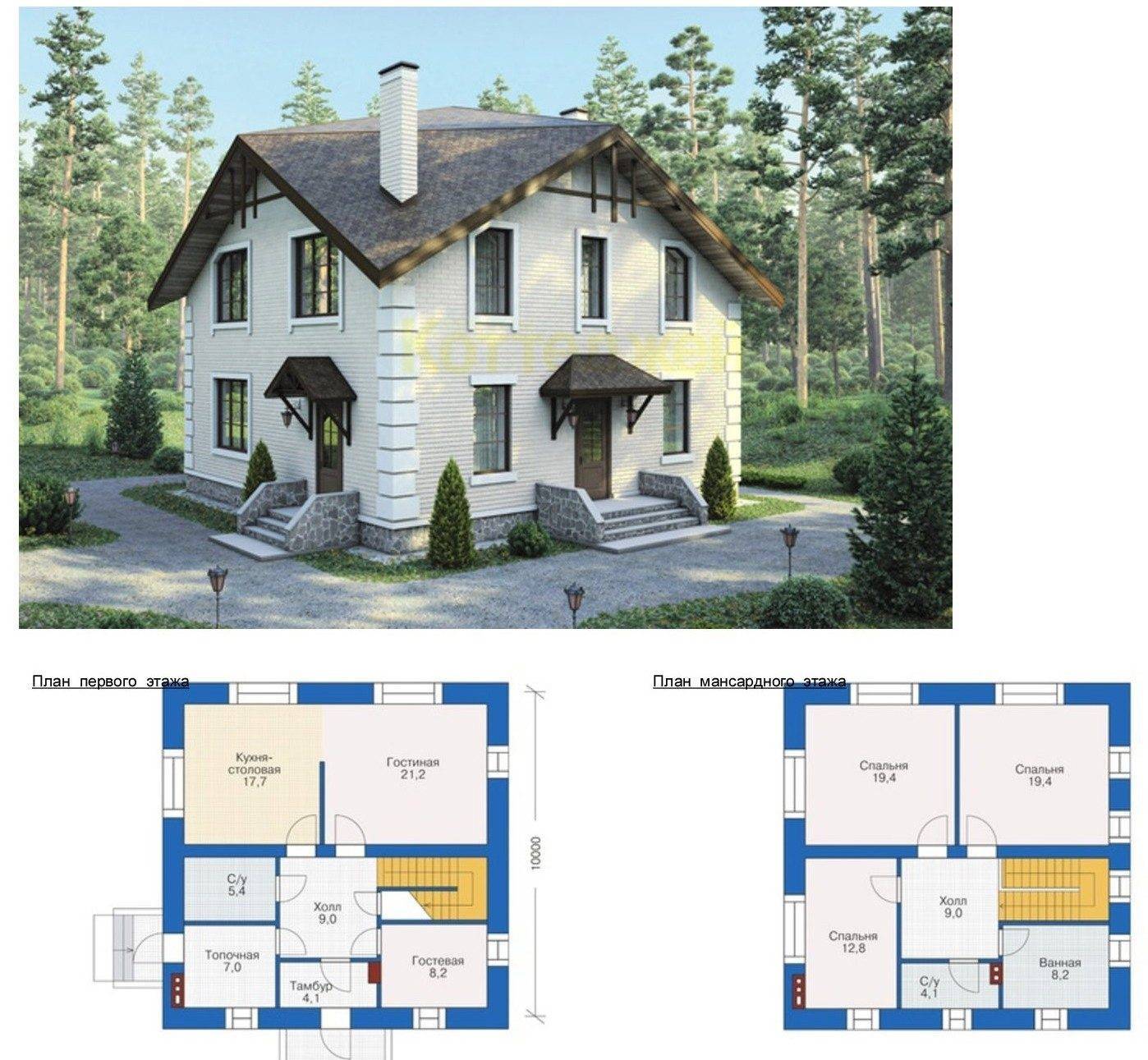 Проекты домов из газобетона (одноэтажные и двухэтажные): этапы строительства загородных коттеджей, типовые проекты с деревянными перекрытиями