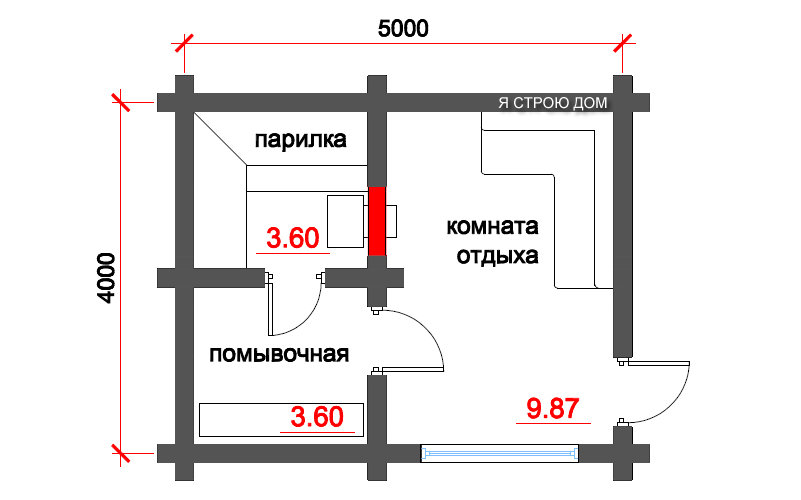 Нюансы при планировки бани 6х6, 4х6, 3х6: зонирование пространства и выбор подходящих материалов