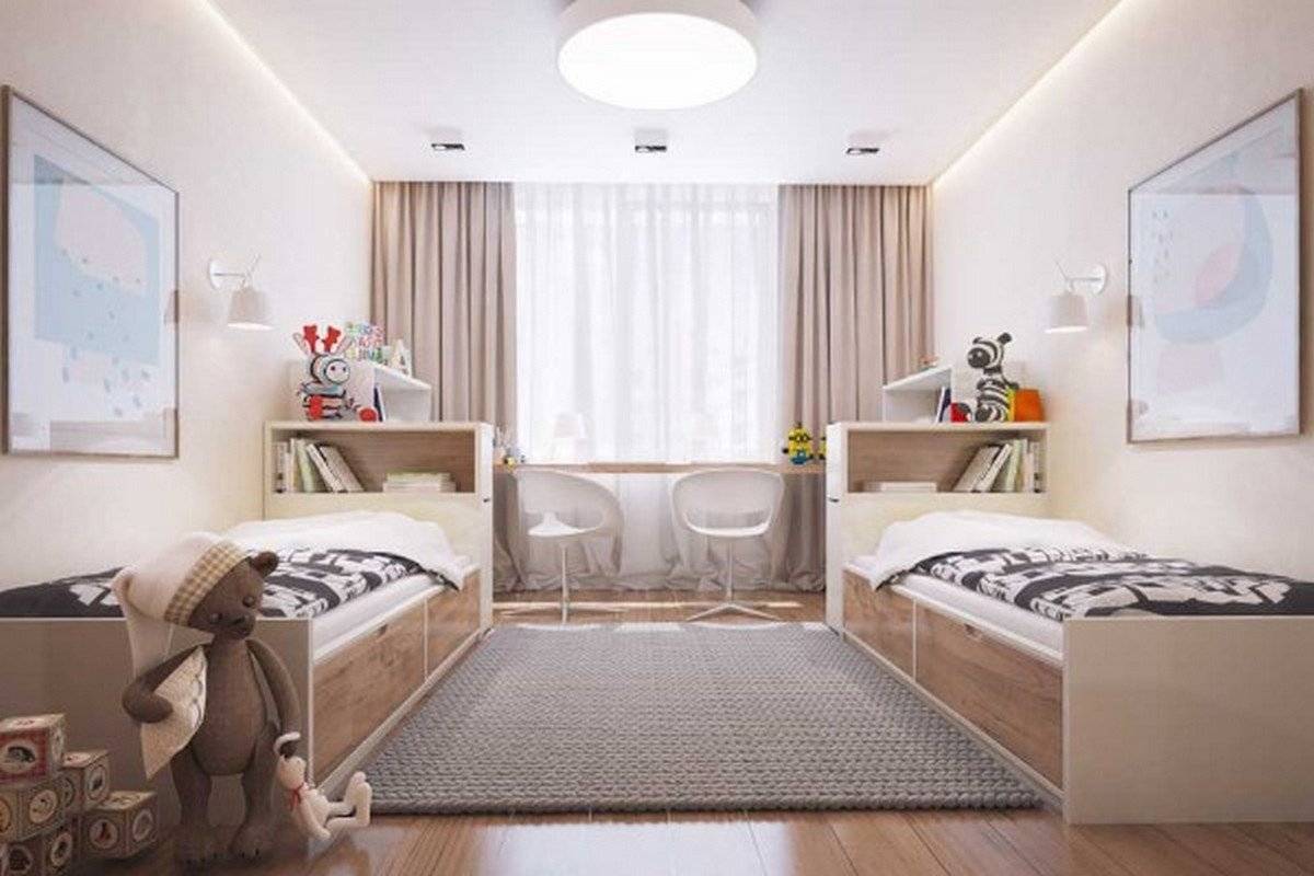 Детская комната 12-18 кв для двух разнополых детей (50 фото интерьеров)