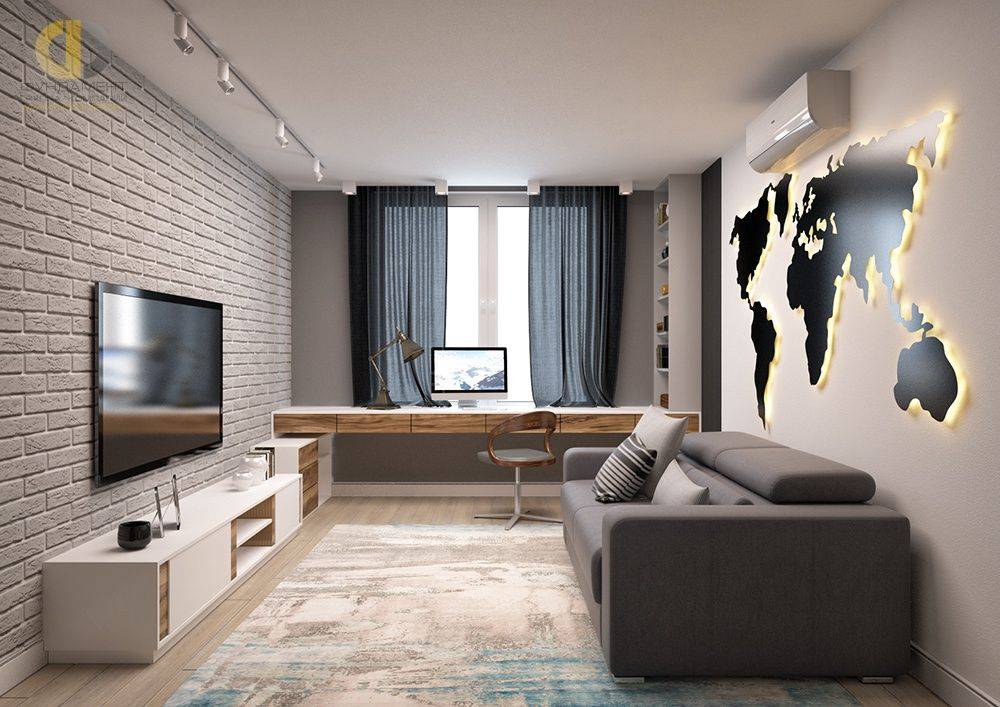 Дизайн спальни-гостиной 16 кв.м. — 20 современных фото интерьеров
