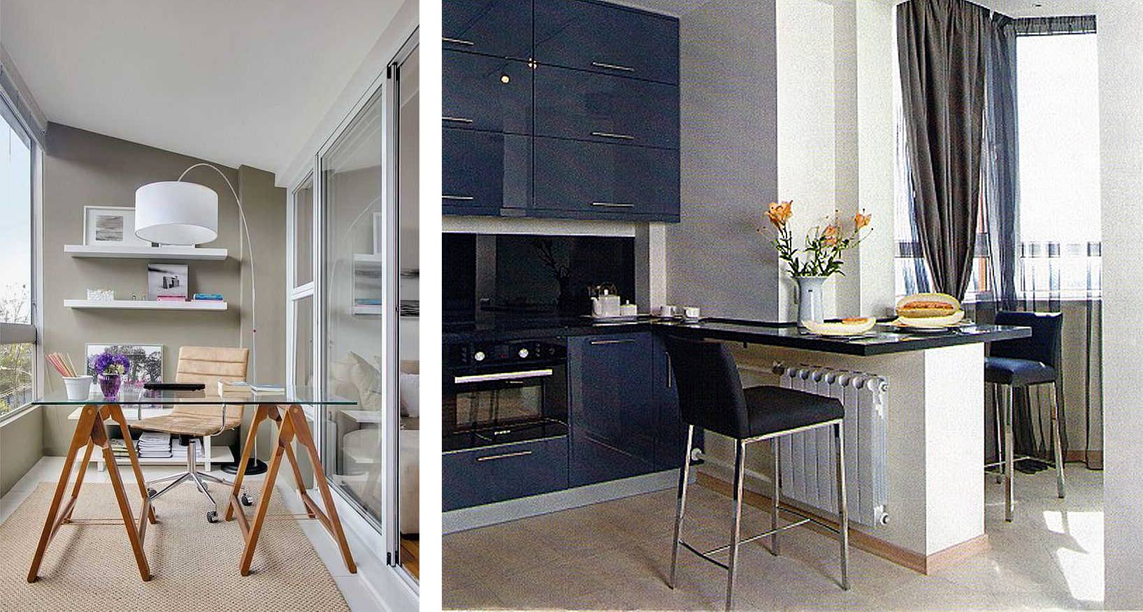 Дизайн кухни совмещенной с балконом: идеи объединения пространства | дом мечты