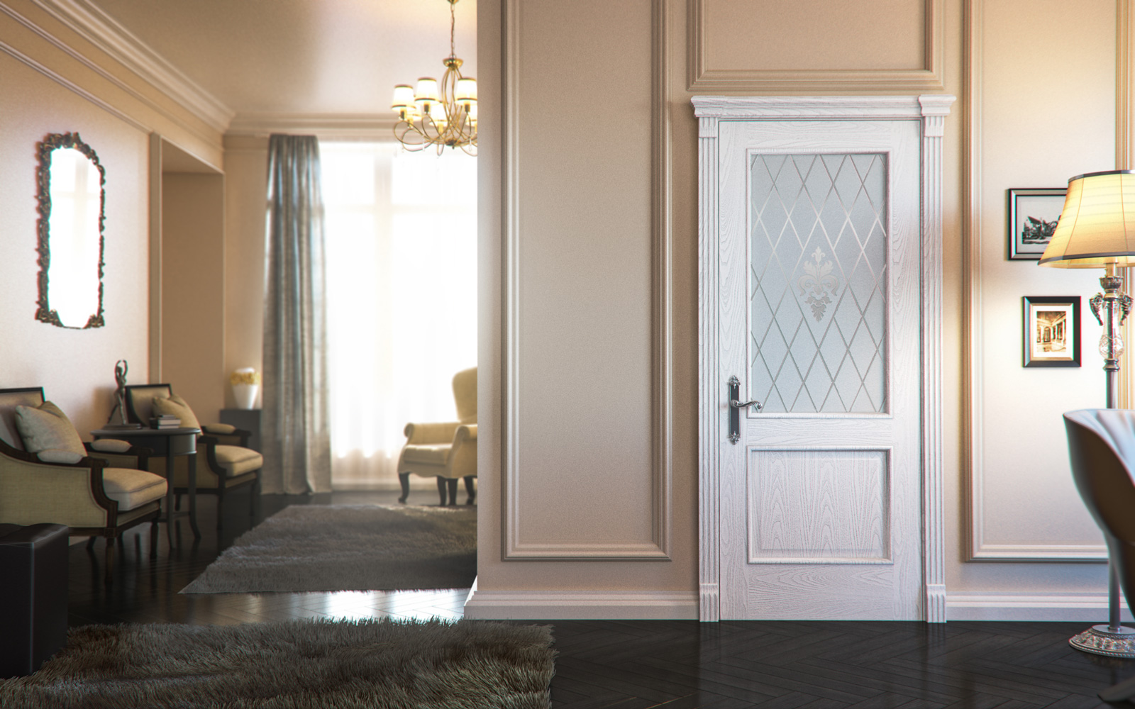 Белые двери — воздушное украшение интерьера