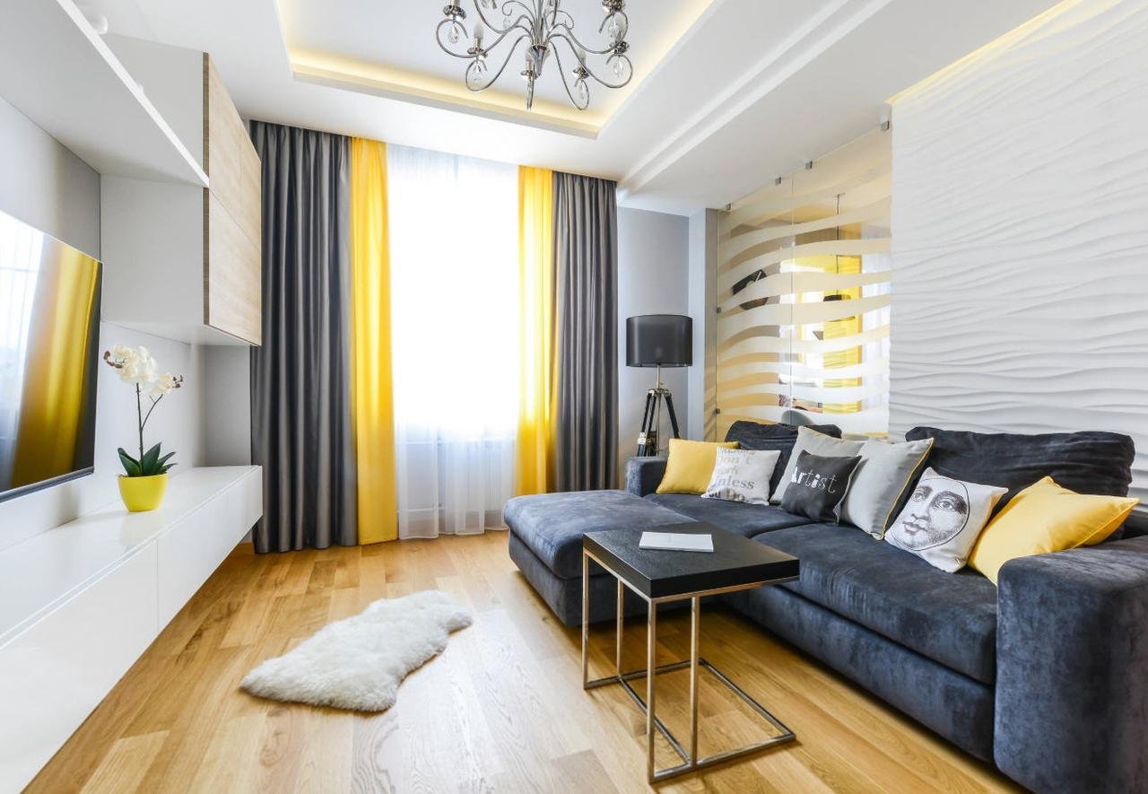 Дизайн гостиной в серых тонах - фото, идеи интерьера в сером цвете