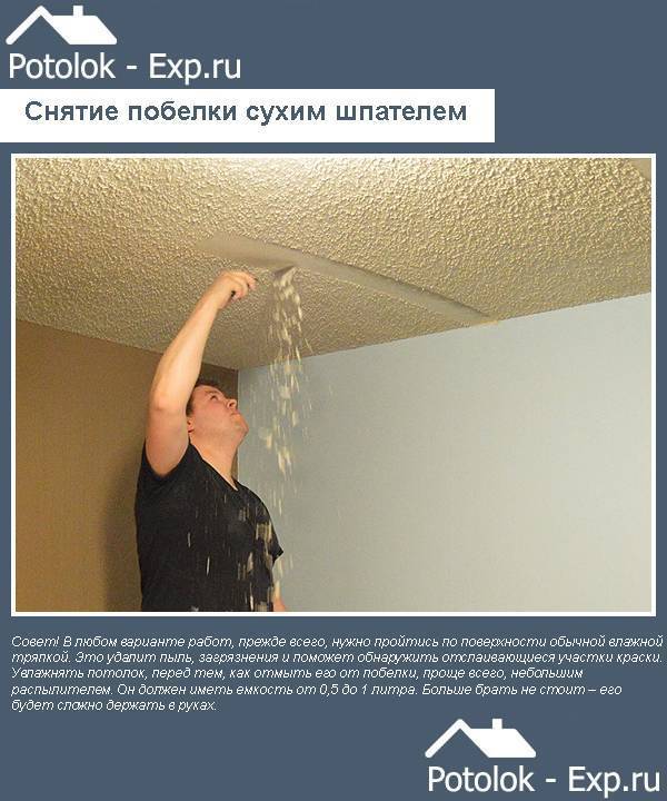 Как смыть побелку с потолка быстро и качественно: без грязи (видео)