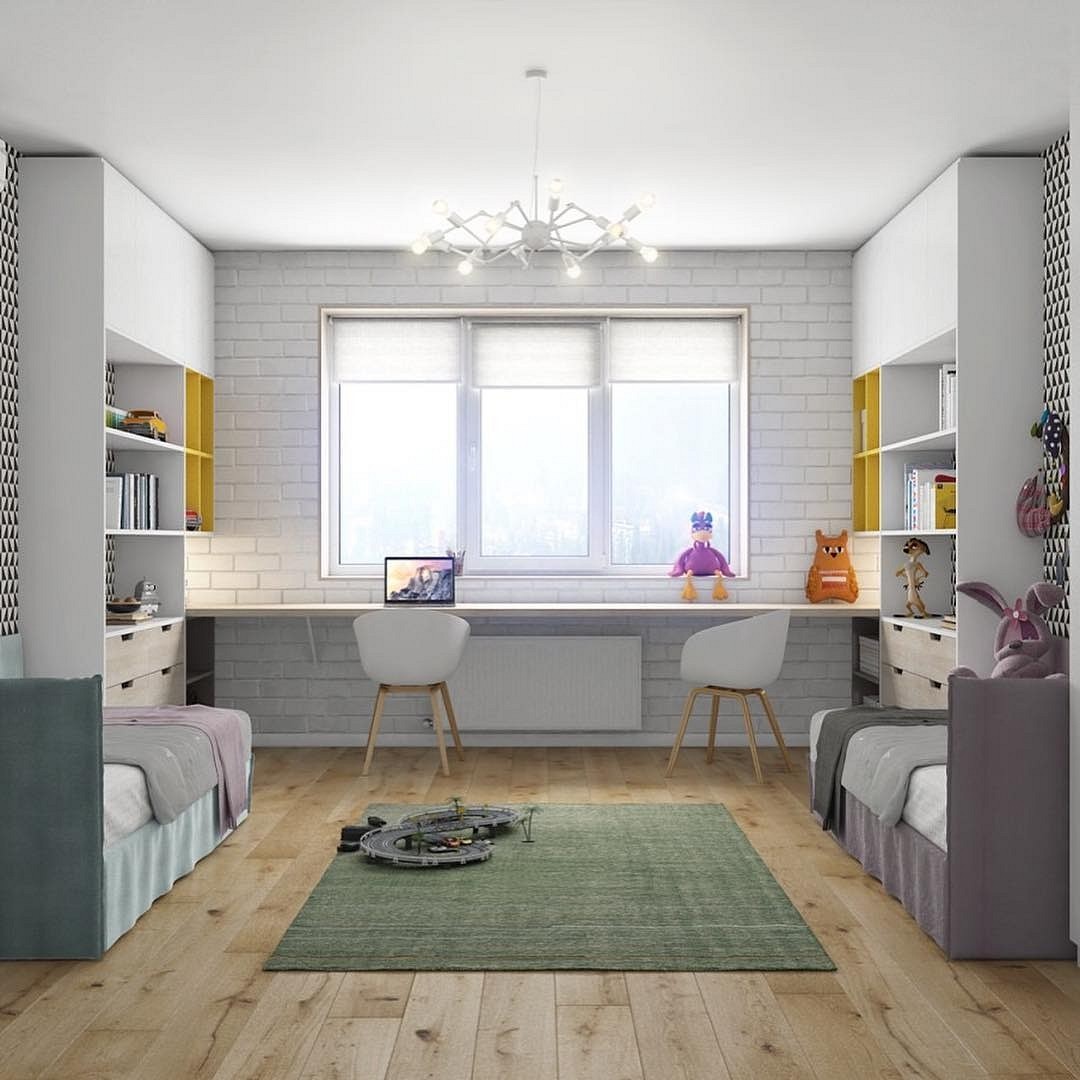 Дизайн детской для двух мальчиков: как грамотно оформить интерьер комнаты, как подобрать цвета, что лучше двуспальная кровать или отдельные, способы зонирования