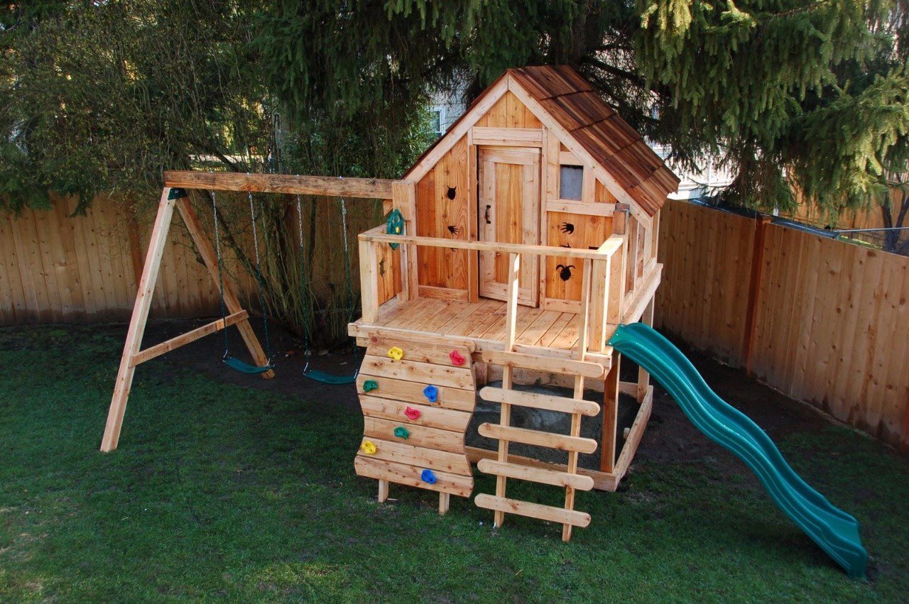 Как построить детский домик на даче из подручных средств своими руками: фото-идеи домиков, пошаговая инструкция, видео
