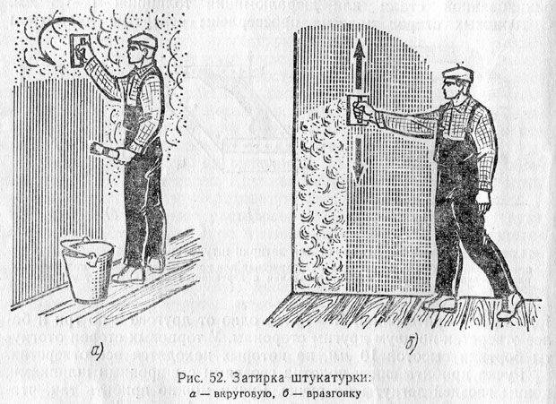 Затирка штукатурки на стенах: