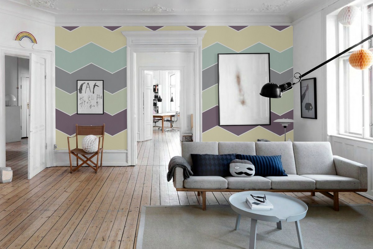 9 способов создания смелого авторского дизайна на стенах: реальные фото покраски обоев в два цвета