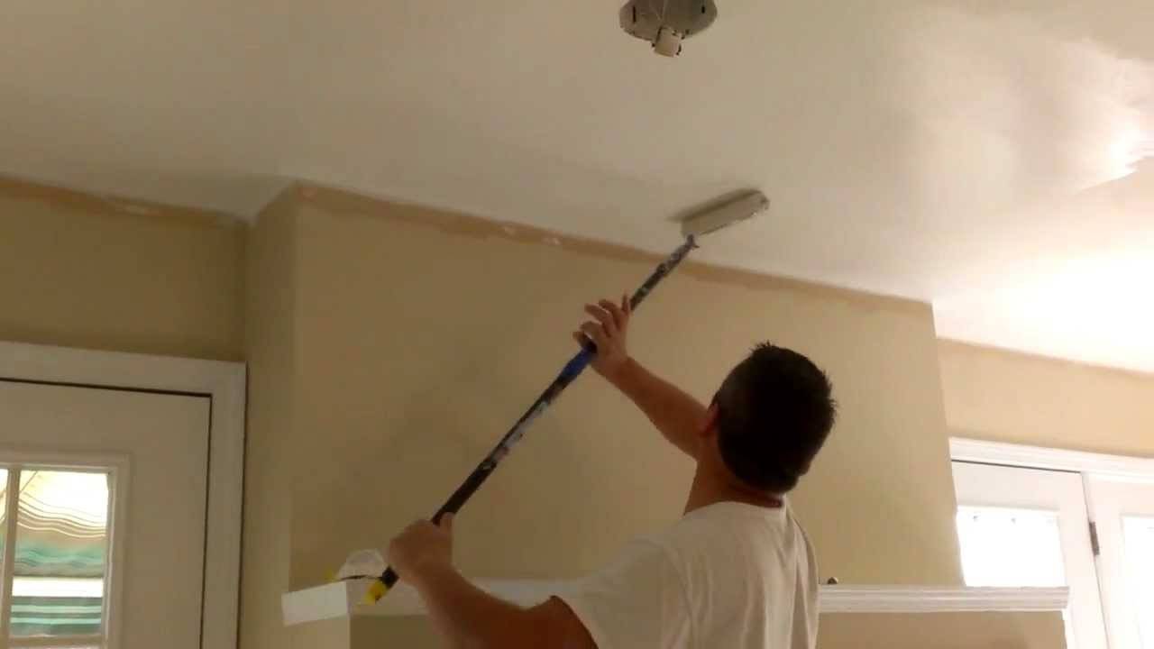 Как покрасить потолок из гипсокартона своими руками: видео
