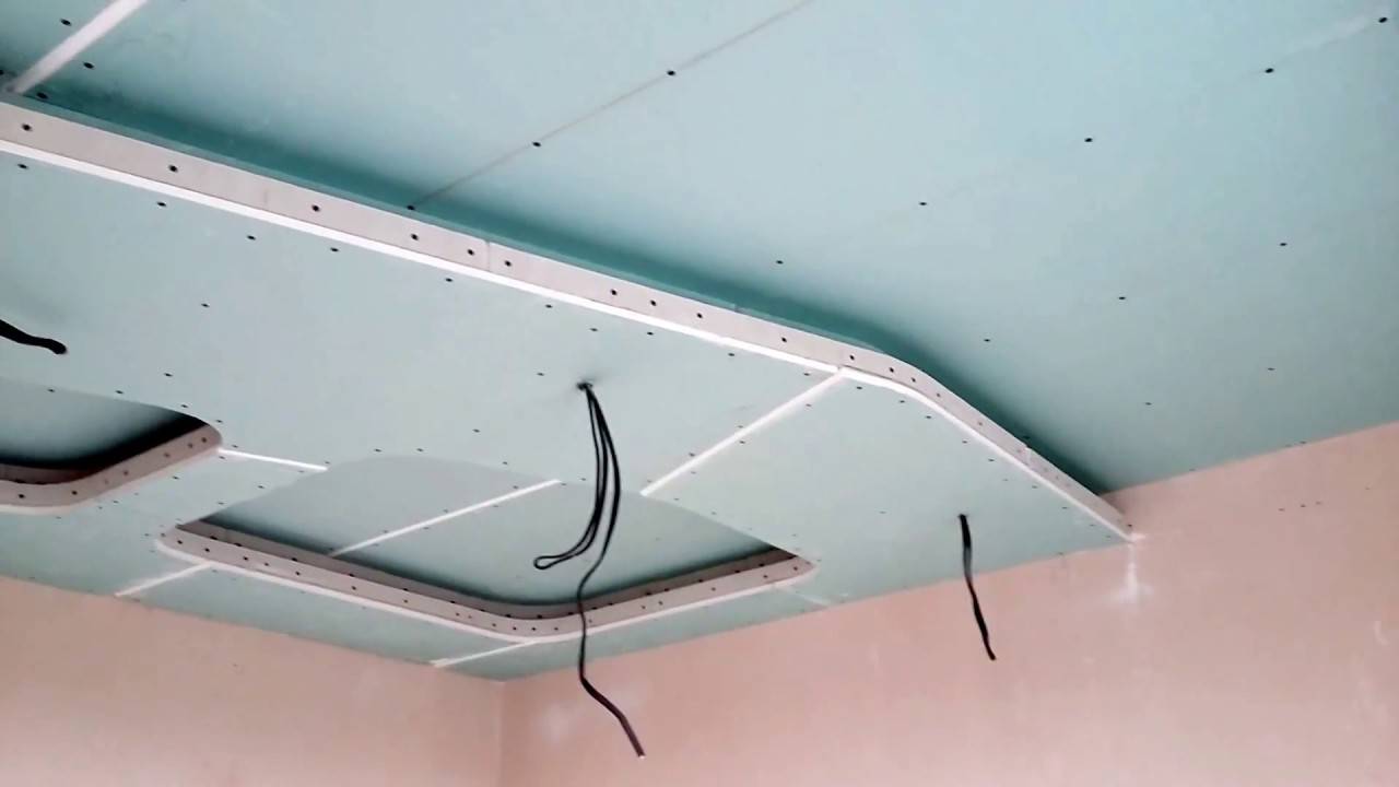 Парящий потолок из гипсокартона с подсветкой: подшивной и скрытый своими руками