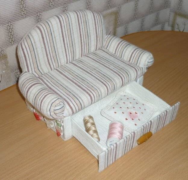 Кукольная мебель из картона, мебель для барби своими руками из подручных материалов быстро и легко
