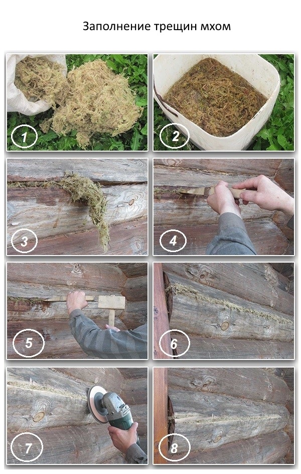 Чем заделать трещины в бревнах: подбор материала для удаления щелей в деревянных домах, технология ремонта