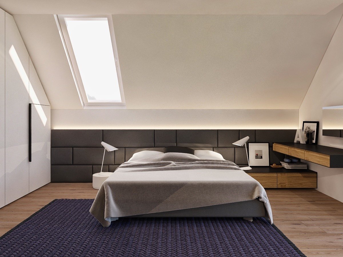 Спальня на мансарде: 12 интересных вариантов дизайна, особенности оформления интерьера